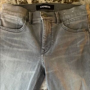 Express light grey never been worn skinny jeans